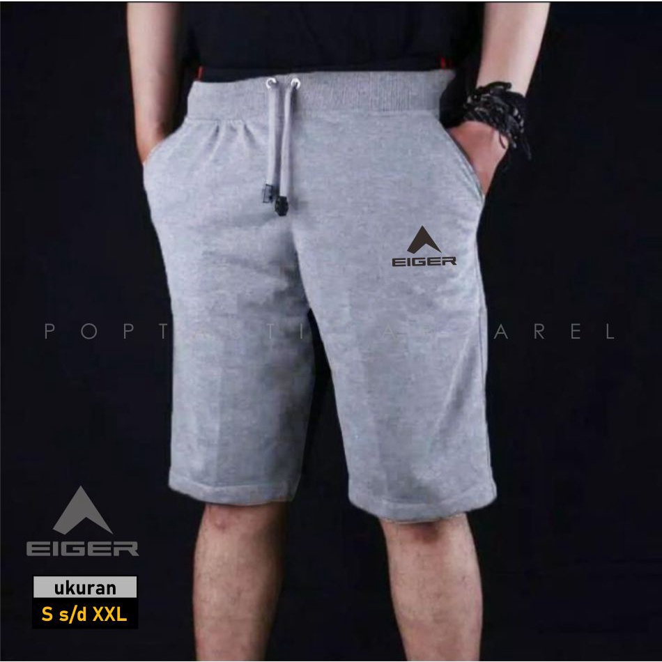 Celana Jogger Pendek Training Sweatpants Bahan Fleece Tebal