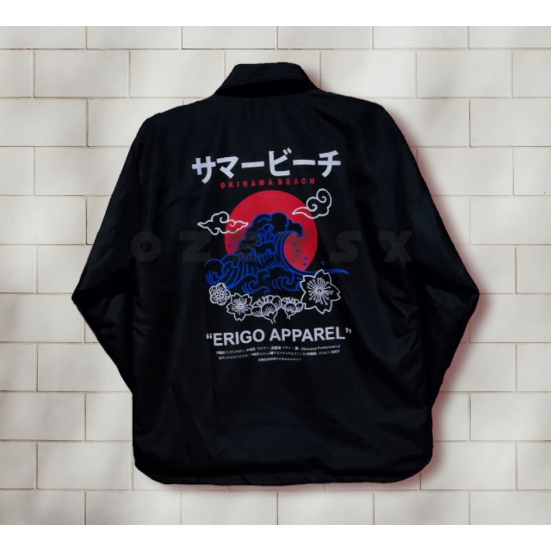 JAKET COACH NAGA/JAKET MURAH NAGA/COACH LOKAL/COACH DRAGON/JAKET KEREN/JAKET PARASUT/JAKET KEKINIAN-HITAM OMBAK