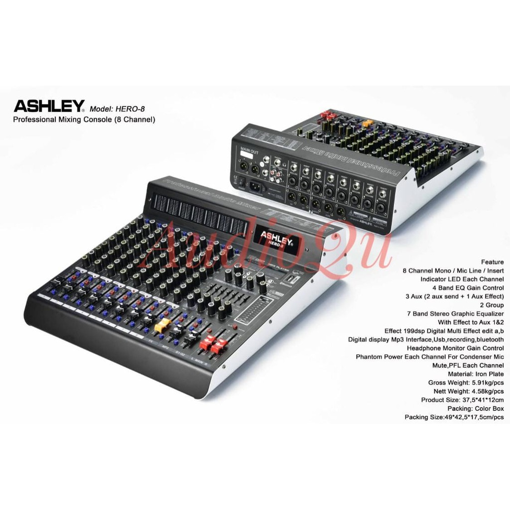 MIXER AUDIO ASHLEY HERO 8 / HERO8 ORIGINAL 8 CHANNEL