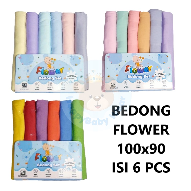 Bedong Rainbow/Soft Pastel/Girl Edition 100x90 FLOWER / 115x90 OWIE / FLANEL FL 120X75 / FLANER COCOBEAR 70/90/110/120