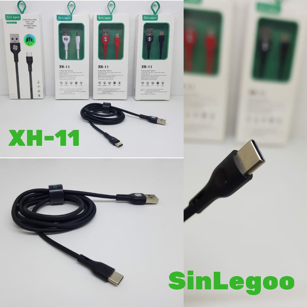 SINLEGOO XH-11 Kabel Data Type C 100cm 2.4A FAST CHARGING USB Type C XH11 KWALITAS BAGUS GARANSI