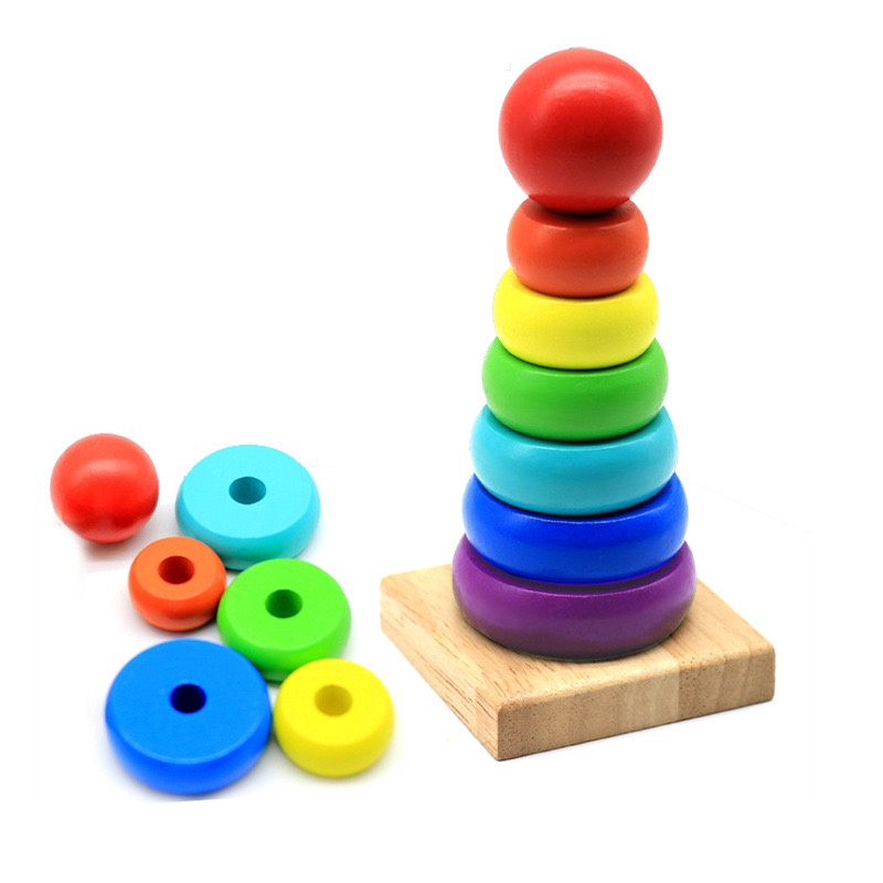 RING DONUT TOWER | Mainan ring donut | puzzle kayu menara donat susun edukasi