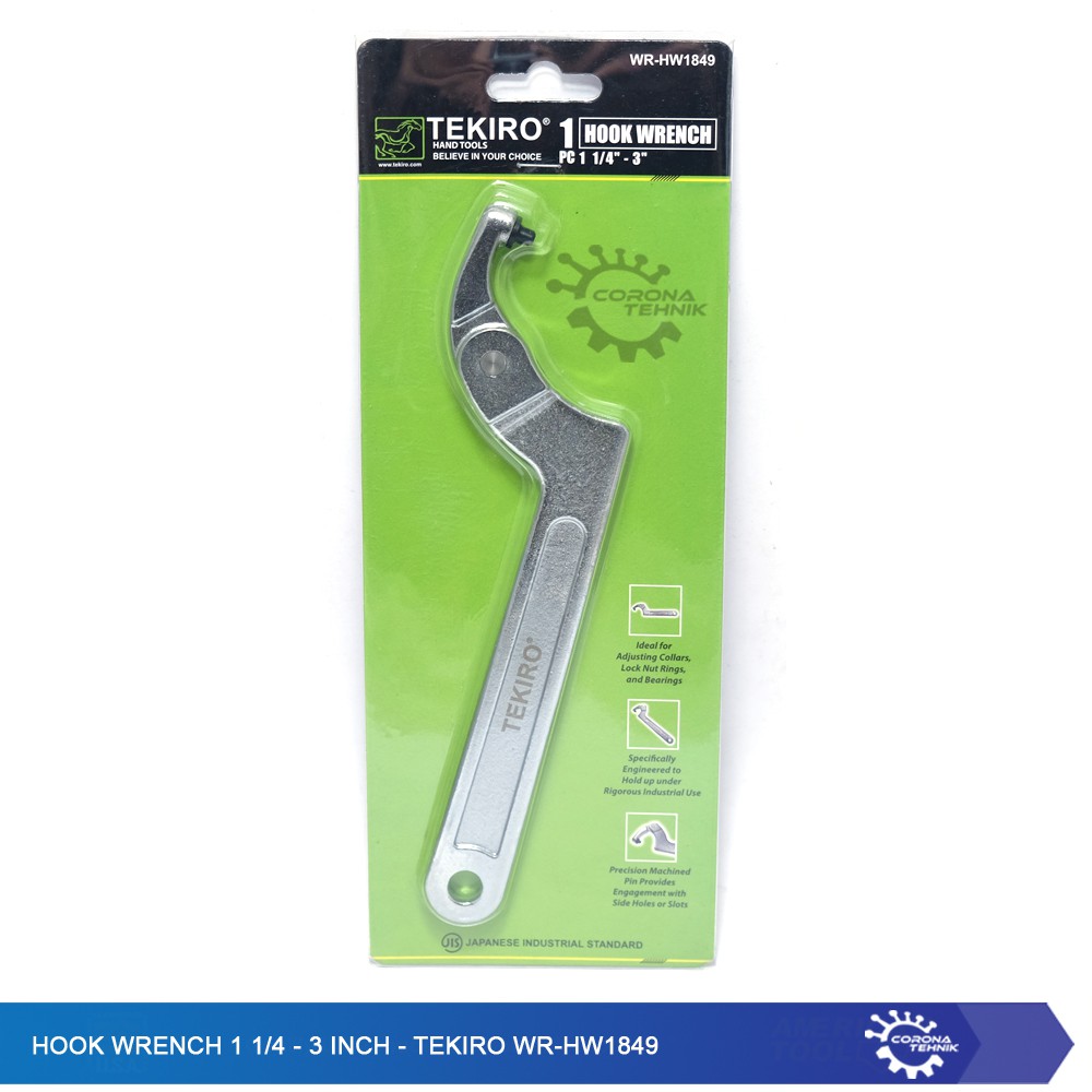 Tekiro Hook Wrench 1 1/4 - 3 Inch - WR-HW1849