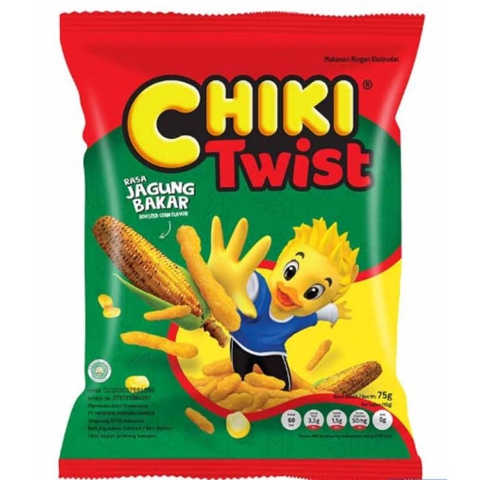 

Chiki twist snack rasa jagung bakar 75gr