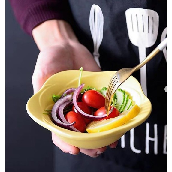 UNIK MANGKOK SAJI KERAMIK MINI KERAMIK MOTIF MAWAR PINK/BOWL KECIL