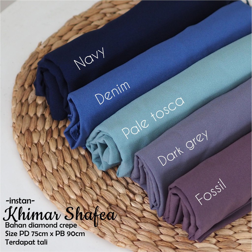 Hijab Khimar Syafea Diamond Crepe By Reyscarf Premium Eksklusif  Banyak Warna Pilihan Nyaman Dipakai Terbaik I Bisa Cod