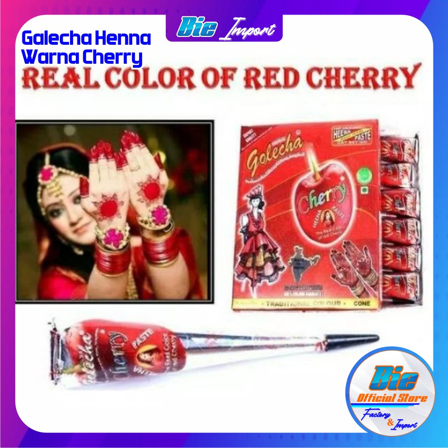 Galecha Henna Red Cherry Original India Premium