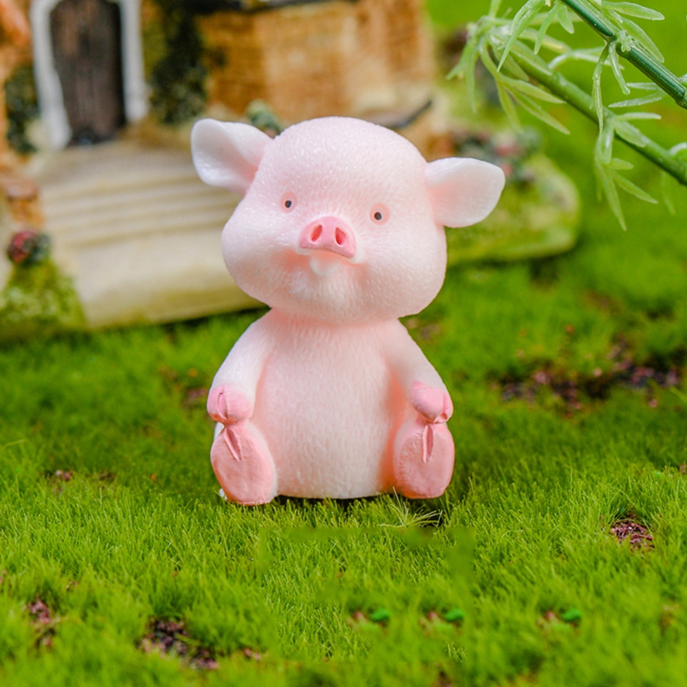 Miniatur Babi Bahan Resin Untuk Aksesoris Rumah Boneka