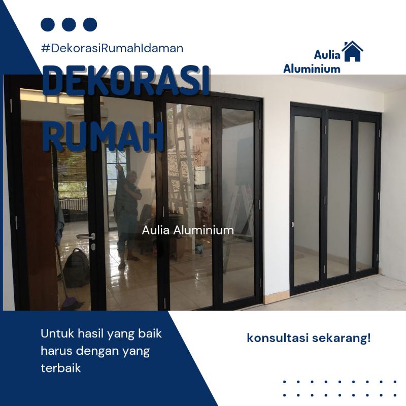 Jual Pintu Lipat Aluminium/Dekorasi Rumah/Pintu Aluminium Murah