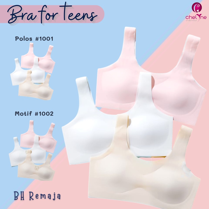 Miniset/BH Chelyne  Mini Anak 1001 / 1002  Bahan Seamless Lycra Premium - Daily Bra for Teens