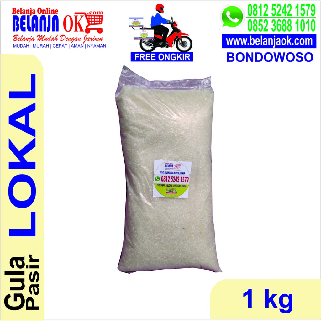 

Gula Pasir Lokal Bondowoso 1000 gram/1 kg