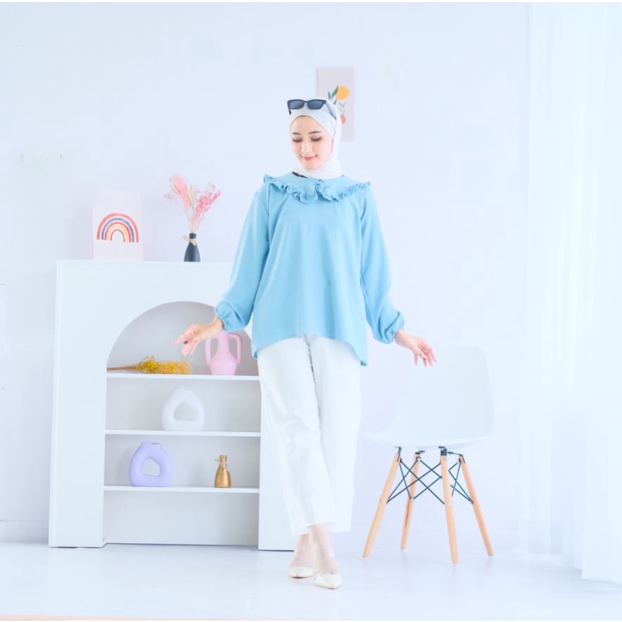 (AMD) BLOUSE PANORA OVERSIZE CRINCLE AIRFLOW