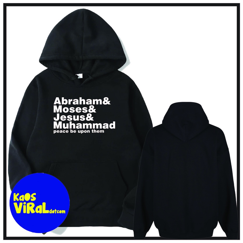 JACKET HOODIE ABRAHAM MOSES JESUS MUHAMMAD PEACE BE UPON THEM HOODIE JUMPER UNISEX