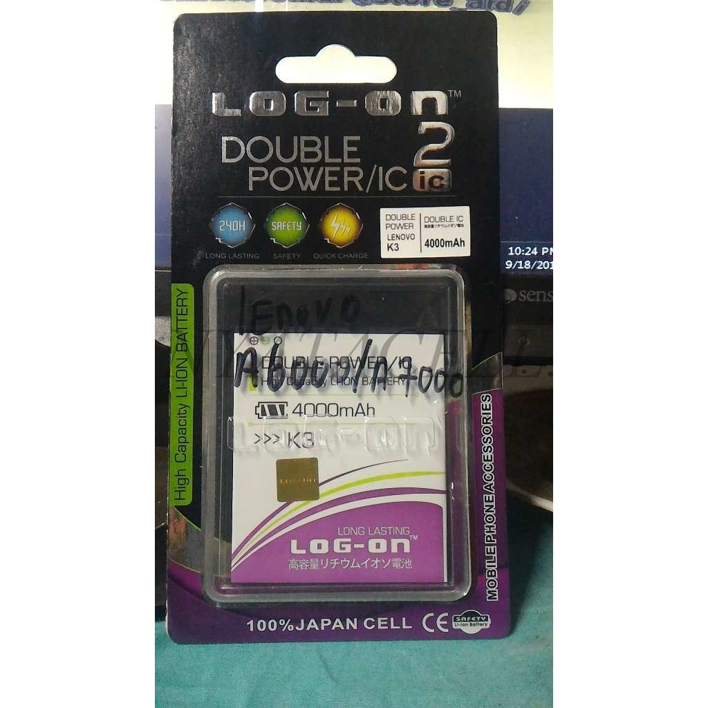 Promo Baterai Log on Lenovo A6000 A6000   Plus  Bl 242 Batre Double Power