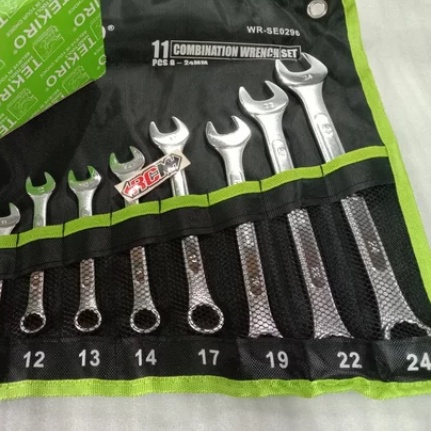 WR-SE0296 KUNCI RING PAS SET KIT COMBINATION WRENCH SET 11PCS 11 PCS TEKIRO ORI ORIGINAL TEKIRO ASLI