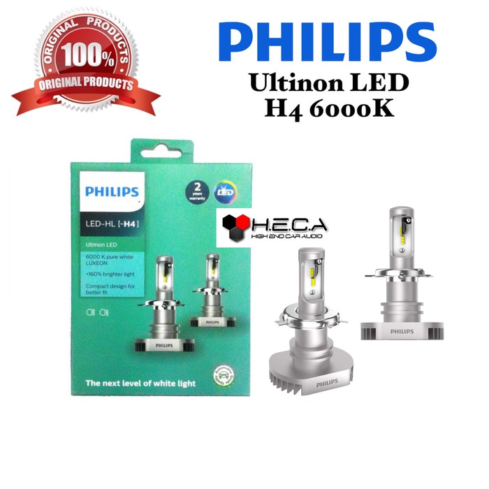 LAMPU MOBIL LED ULTINON PHILIPS H4 6000K