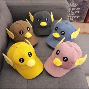 Topi Baseball Anak Laki Import Karakter Bebek Punya Suara Duck Topi Anak Lucu Nyaman Dipakai Bahan Full Katun Lembut Cocok Untuk Anak 1-6 Tahun