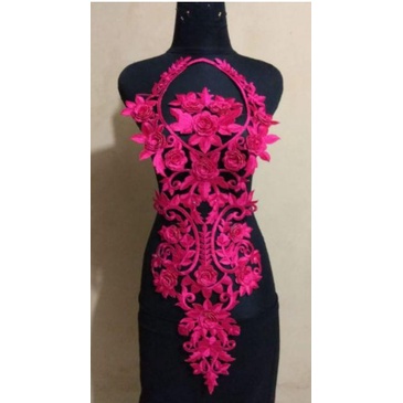 Toko Bekasi Timur Bordir Tempel Bunga Renda Dada Tasik Kamisem Fanta Lace Embroidery