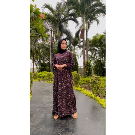 daster bunga2 bahan rayon