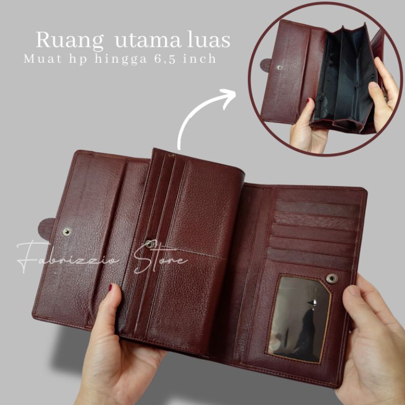 dompet besar wanita hp kulit ayunda wallet