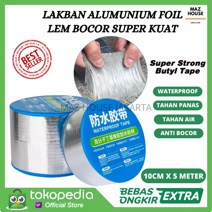 

Jual Lakban Alumunium Foil Tape Tahan Air Atap Anti Bocor - 10Cm X 5M Terbatas