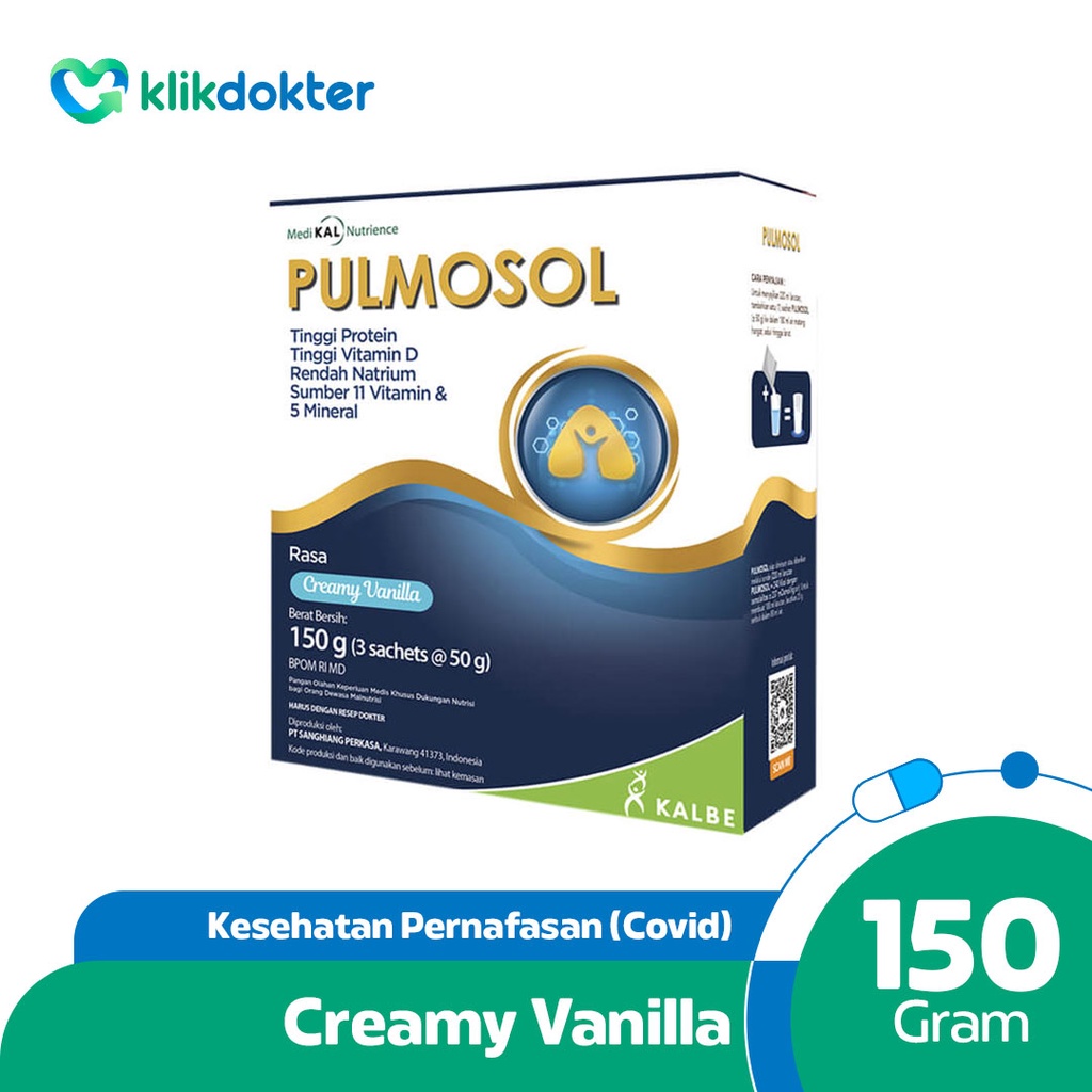 

Pulmosol Vanilla 150gr - Nutrisi Kesehatan Pernapasan