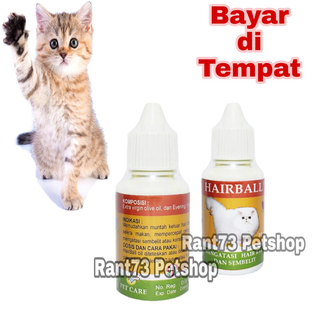 OBAT SEMBELIT KUCING HAIRBALL OIL SAKIT SUSAH PUP MUNTAH BULU 