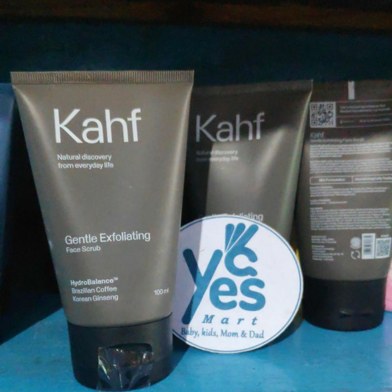 COD Kahf Face Wash Scrub 100 ml Sabun Cuci Muka Men Cowok Laki Pria Skin Energizing and Brightening Oil Acne Care Gentle Kaft Kaf Pembersih Wajah Kulit jerawat Berjerawat Normal