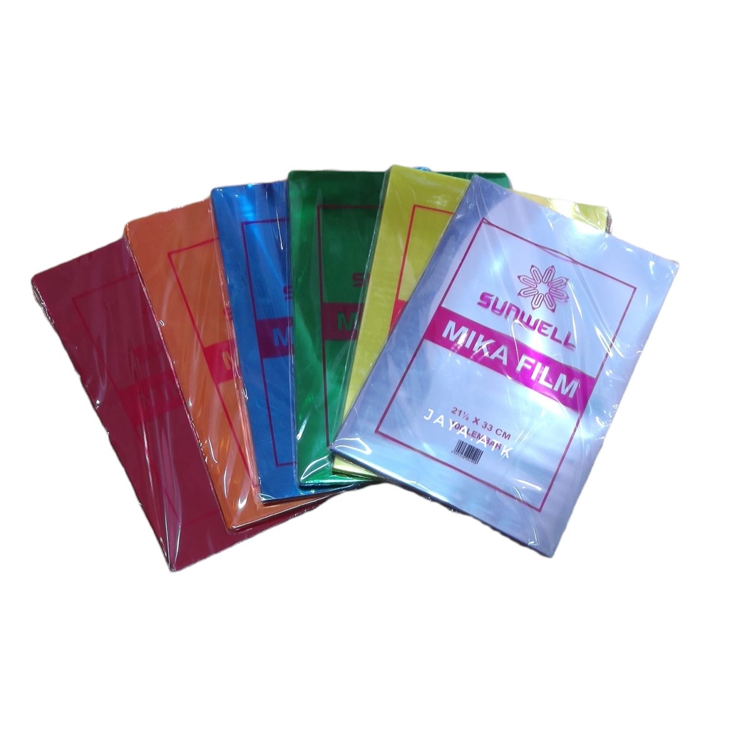 MIKA JILID PLASTIK COVER BUKU FOLIO F4 BENING WARNA 20 LBR