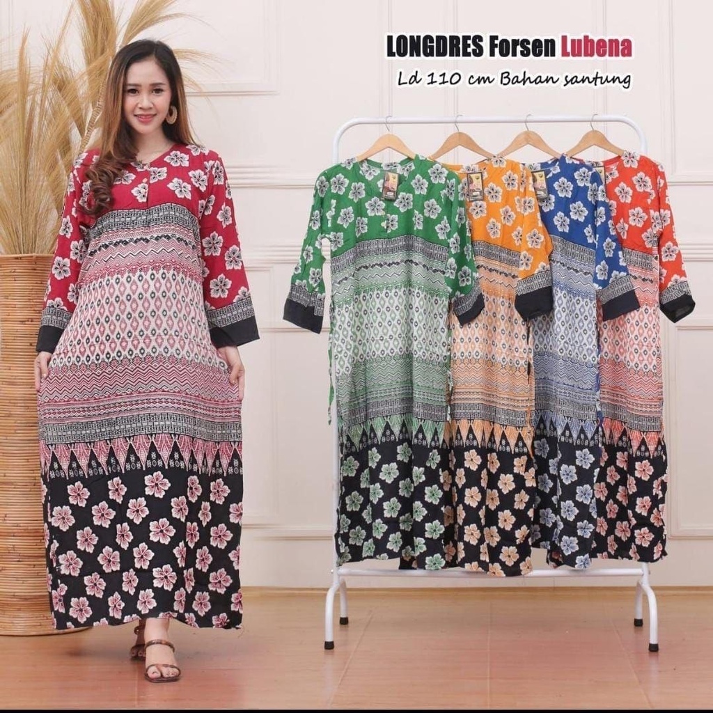 Daster Lengan Panjang Busui Ukiran Ukuran Standar Kancing Depan Busui Kekinian Rayon Adem