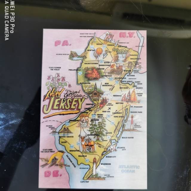 

Kartu pos peta ameroka/American map postcard