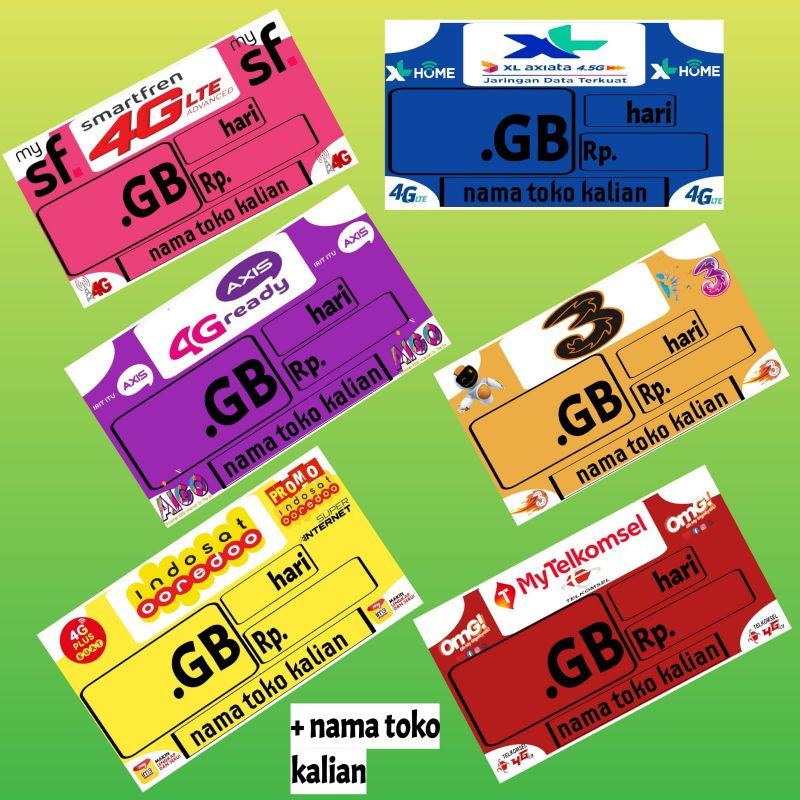 

DAMNI LABEL HARGA VOUCHER DATA + NAMA TOKO KALIAN