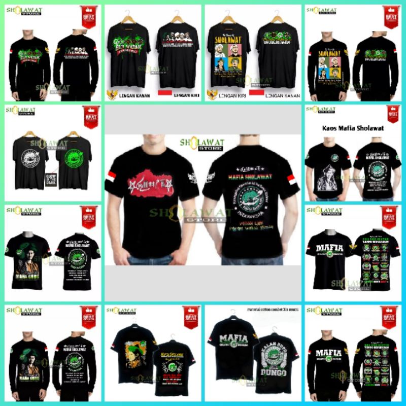 [BEST SELLER] KAOS MAFIA SHOLAWAT PENDEK/KAOS MAFIS/KAOS MAFIA SHOLAWAT NUSANTARA/MAFIA SHOLAWAT IND