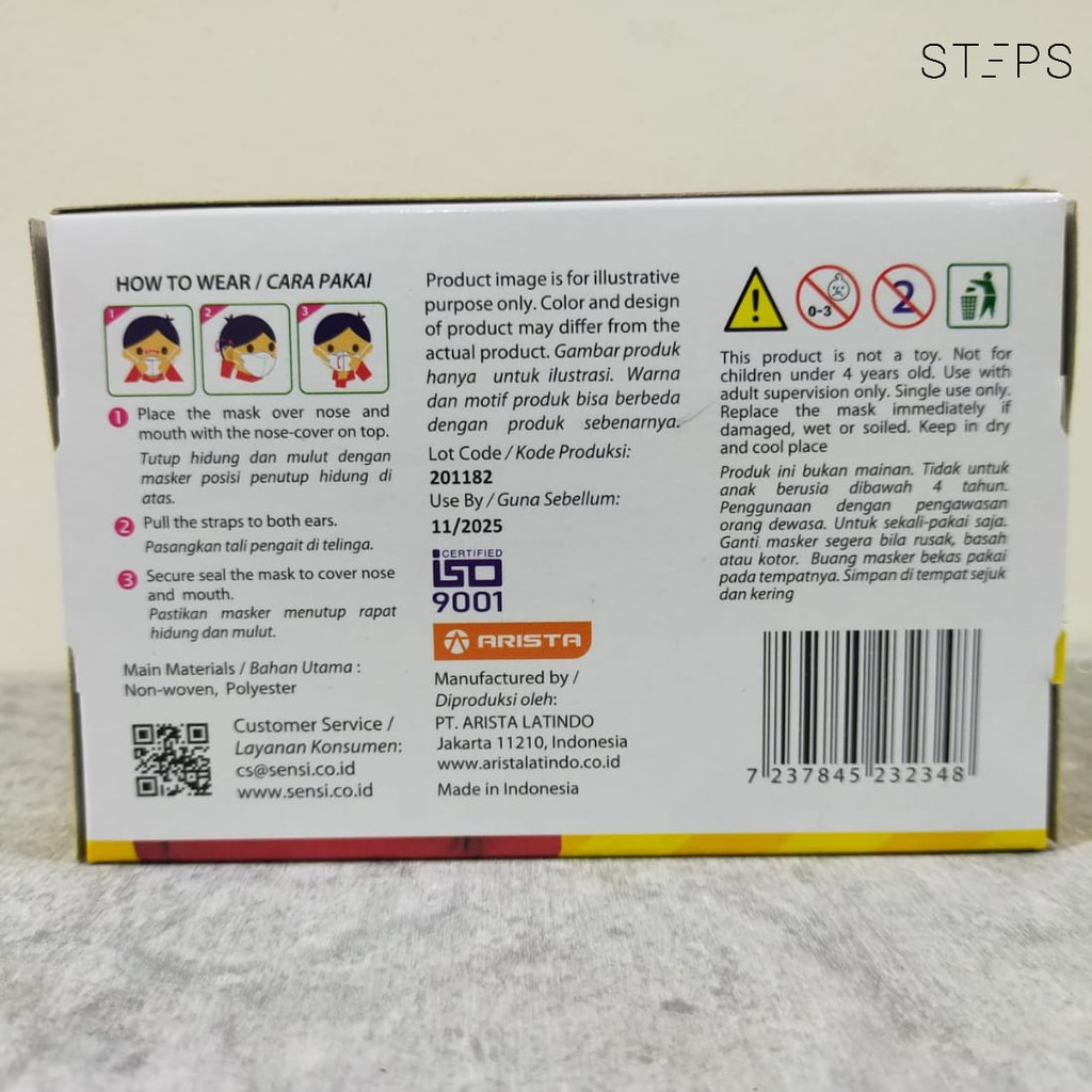 MASKER SENSI KIDS DUCKBILL 3PLY ISI 40 PCS / KIDS MASK