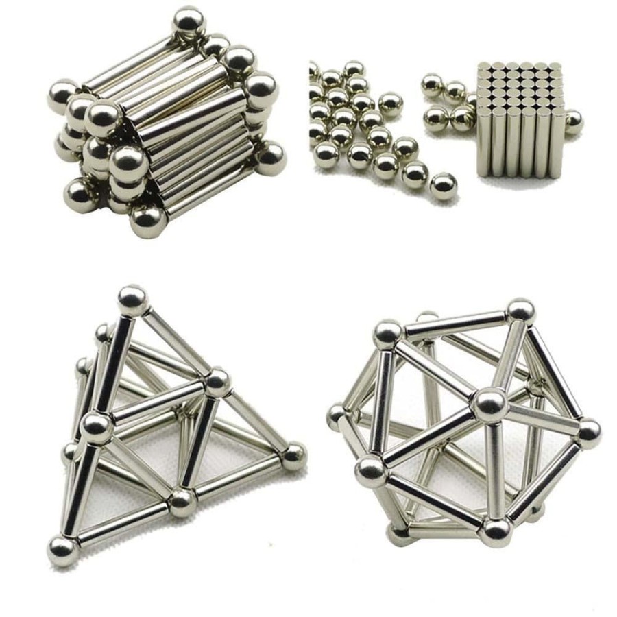 ZY Mainan Magnetik Steel Metalic Stick and Bucky Balls - 005 - Silver