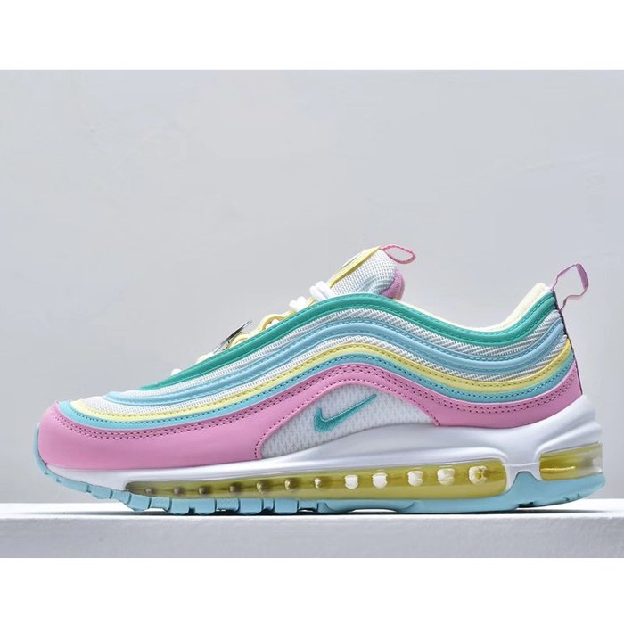 white pink and yellow air max 97