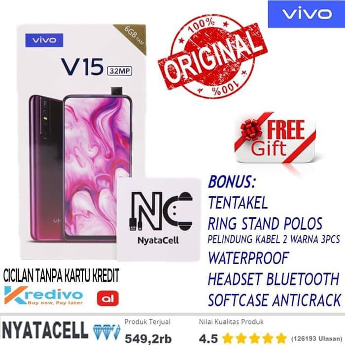 SUPER PROMO VIVO V15 6/64 - POP UP CAMERA RAM 6GB ROM 64GB GARANSI RESMI INDONESIA - MERAH