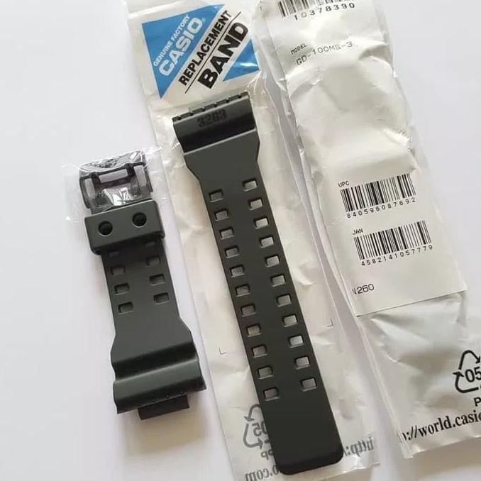 Strap / Tali Jam Casio G-Shock Gd-100Ms-3 Original Bisabuat Ga-100 Dll Terbaru