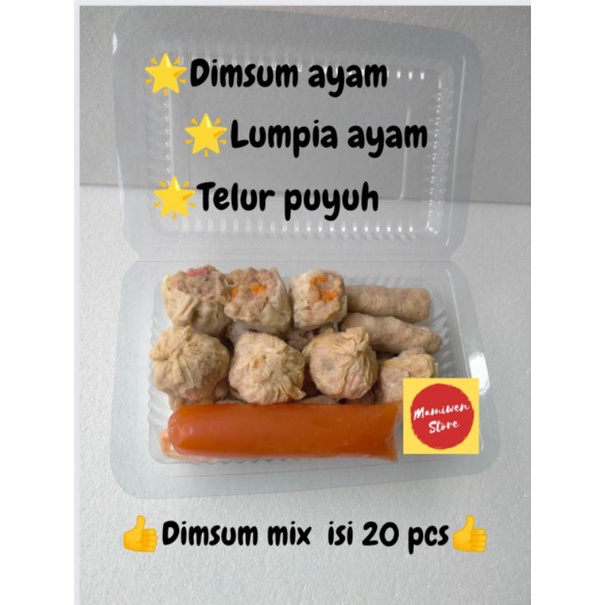 

Dimsum ayam lumpia telur puyuh beku mix isi 20 pcs