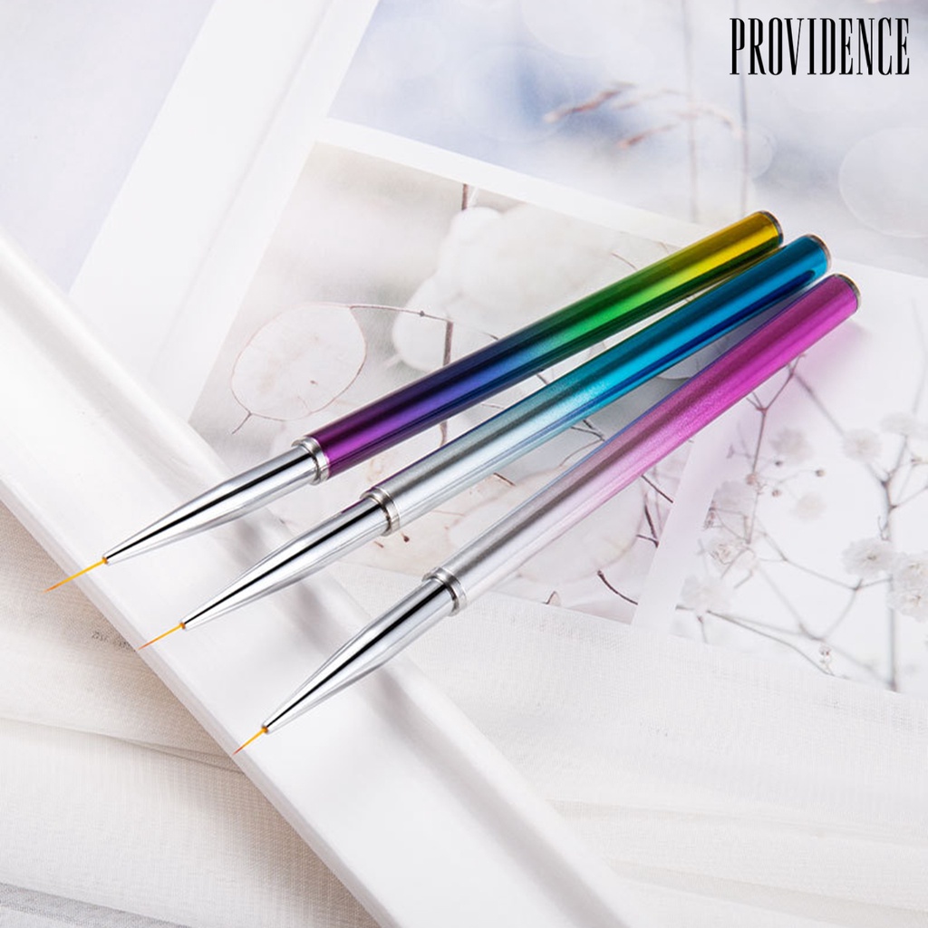 Providence 3Pcs/Set Nail Pen Wide Application Easy to Use Nylon Wool Nail Art Drawing Liner for Salon