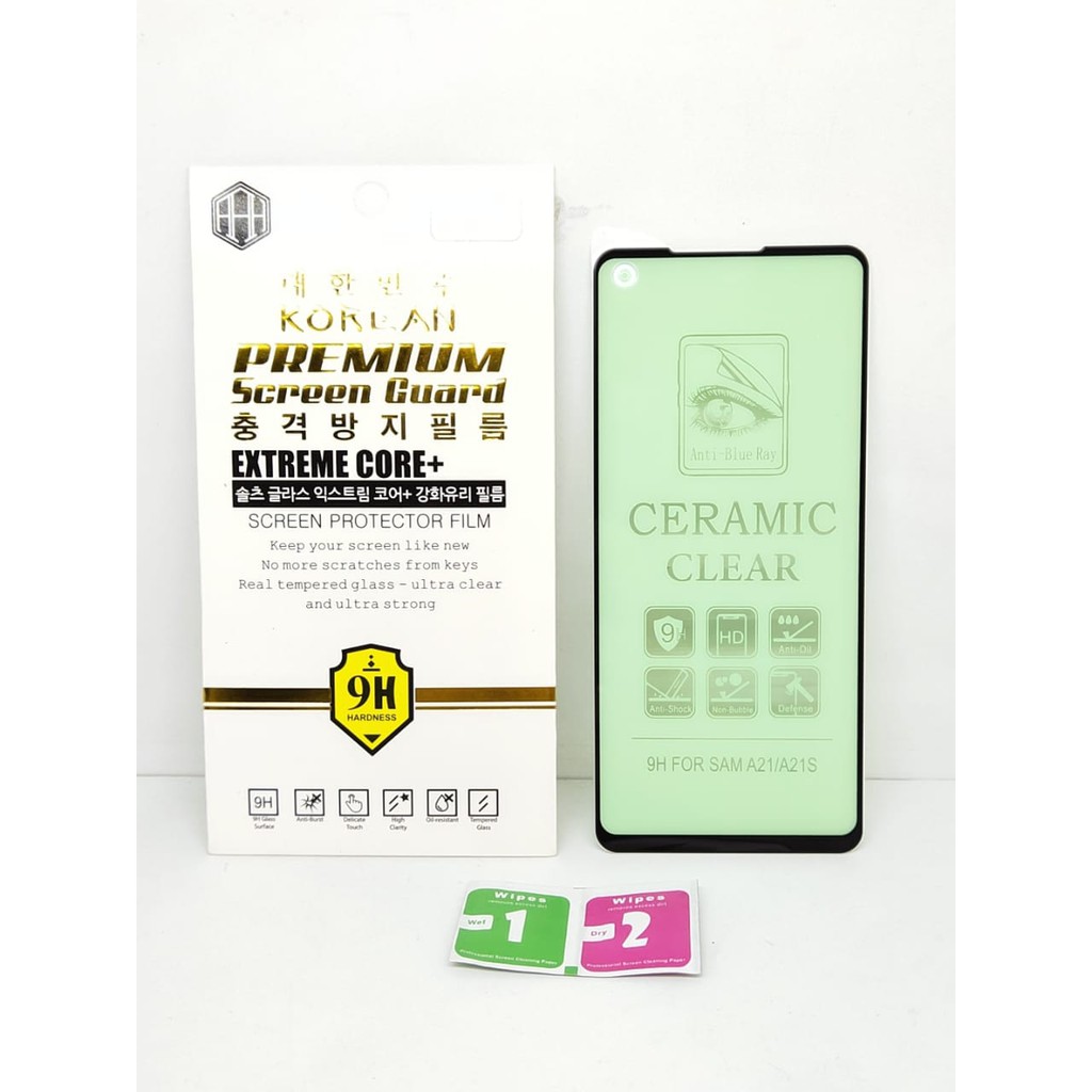 Tempered Glass Ceramic Film Samsung A21 A21s 6.5 inchi GREEN LIGHT Anti Radiasi Protection eye