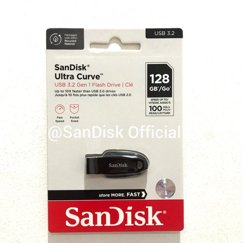 SanDisk Ultra Curve USB 3.2 100MB/s Flashdisk CZ550 128GB