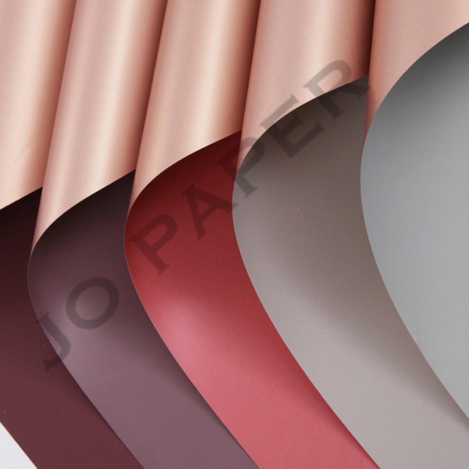 

[20 LEMBAR] Flower Wrapping Paper Bi Color Rose Gold Cellophane Kertas Bunga Korea