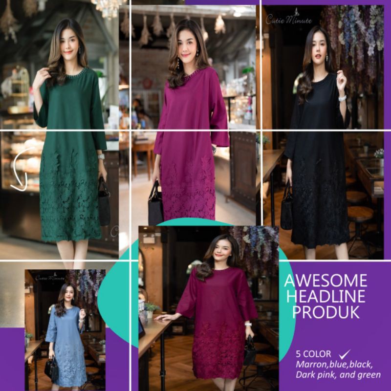 New arrival / cutie minute dress katun linen