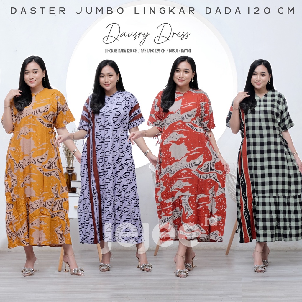 DASTER KIMONO JUMBO BUSUI LD 120 CM DAUSRY DRESS RAYON SEMATA KAKI