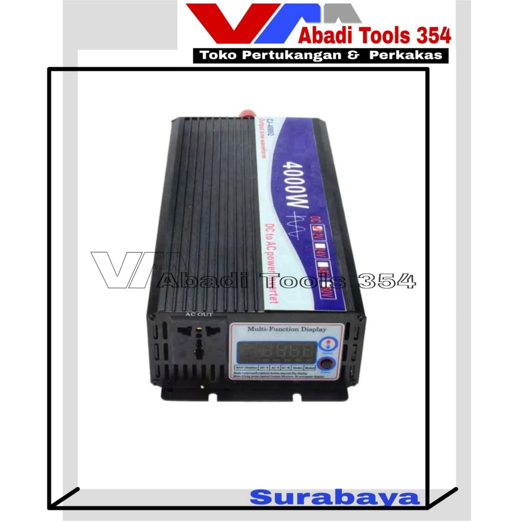 Power Inverter Pure Sine Wave 4000 Watt DC 12V to AC 220V 50hz