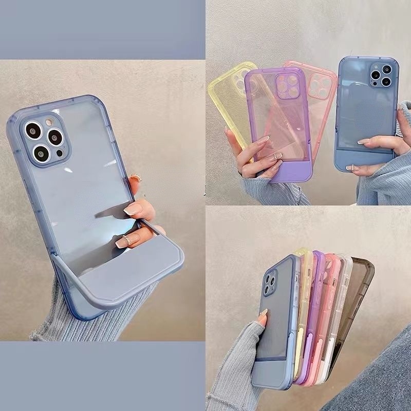 Casing Silikon Transparan Warna Polos Untuk iphone 12 13 11 Pro Max X Xs Max Xr