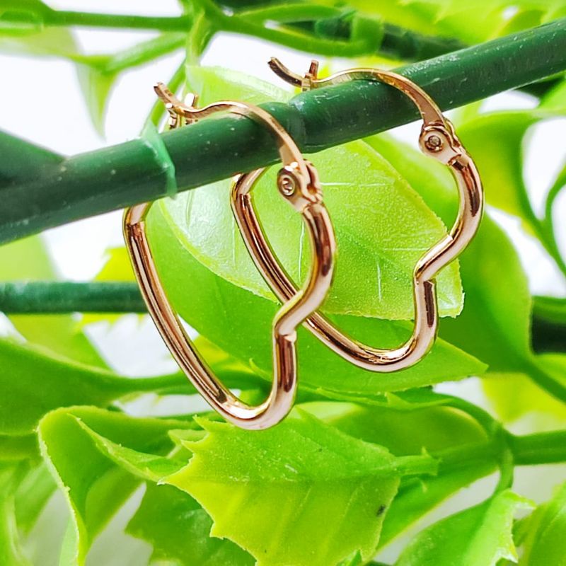 Anting Tusuk Xuping Motif Love Emas