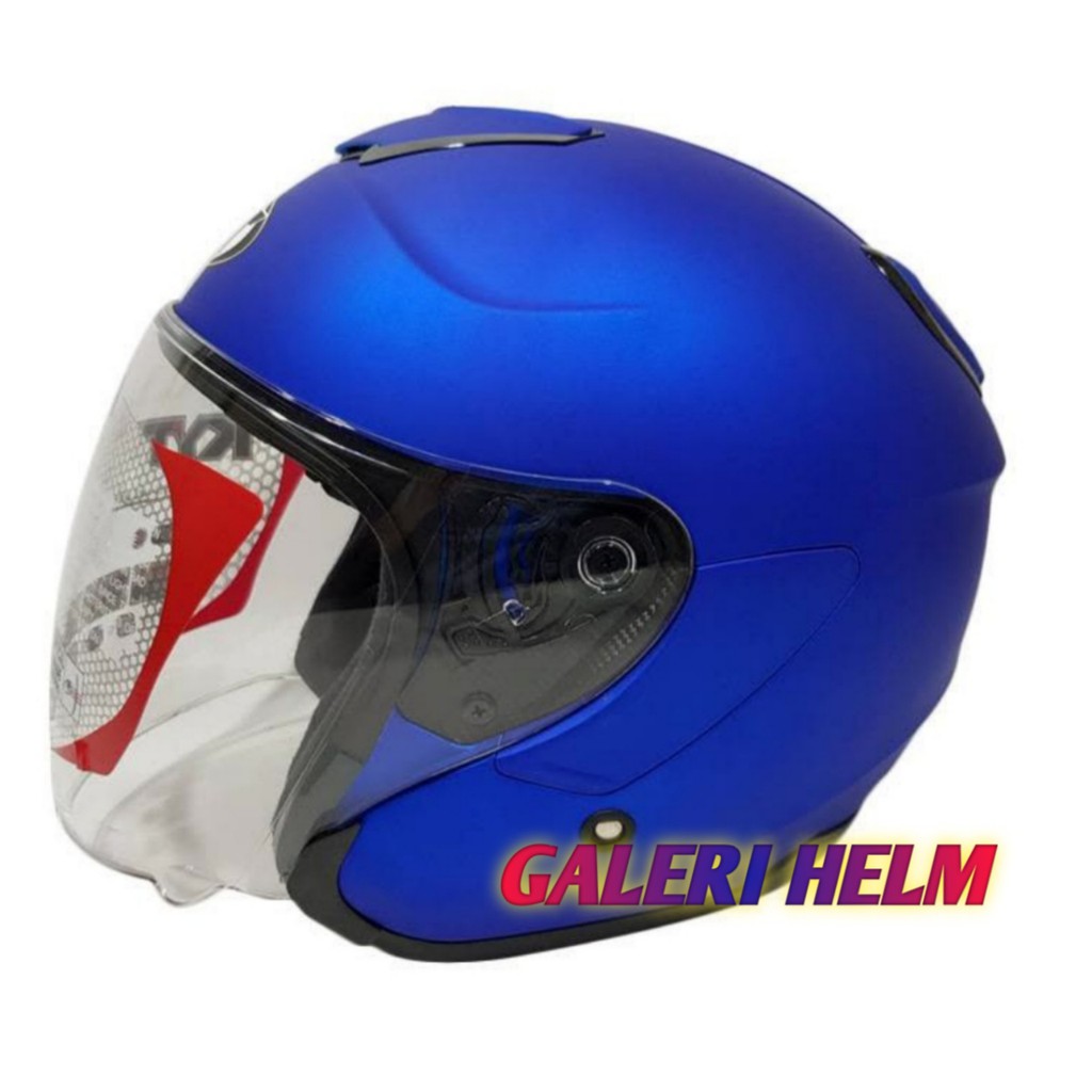 HELM KYT KYOTO SOLID BIRU DOFT