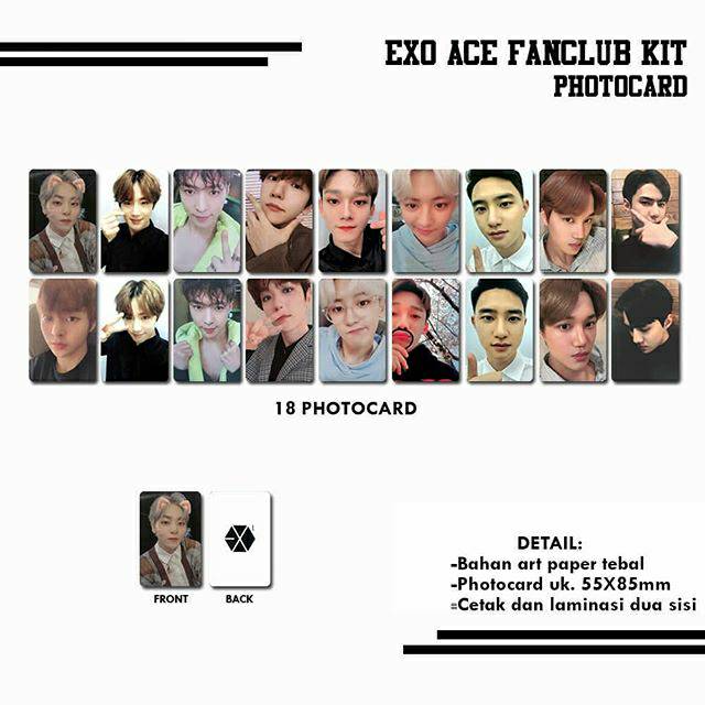 EXO ACE FANCLUB KIT PHOTOCARD